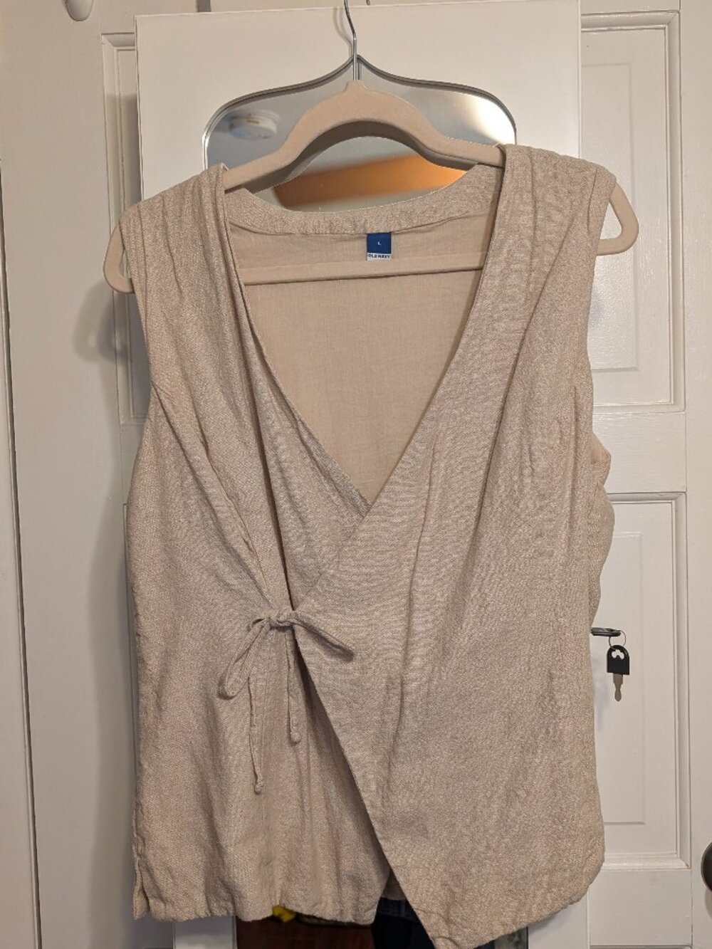 Cross tie shirt vest - linen blend old navy